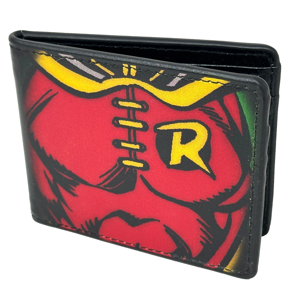 DC Comics Batman Robin Chest Logo Bifold Wallet Buckle-Down ID Window Card *Read